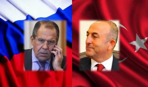Russian Foreign Minister Sergei Lavrov (L) and his Turkish counterpart Mevlut Cavusoglu (image on Russia Foreign Ministry website)